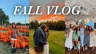 a florida fall vlog pumpkin patch baby shower and catching up [upl. by Ednutabab]