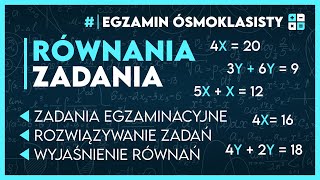 ZADANIA Z RÓWNAŃ 🧮 Najlepsze metody ✅️  Egzamin Ósmoklasisty 2025 [upl. by Sonnie]