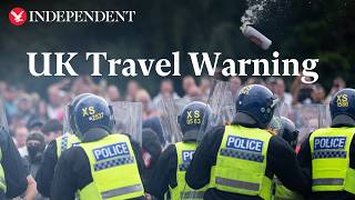 More travel warnings issued for UK as violent riots continue [upl. by Nanaj]