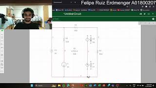 Actividad 6 Simulación de circuitos por computadora A01800207  Felipe Ruiz Analisis de Circuitos [upl. by Yrogiarc]
