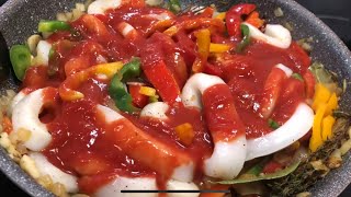 RECETTE Calamars 🦑 En Sauce Rouge POIVRONS 🫑 [upl. by Herminia]