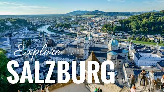 Salzburg city tour Mozart old town castle Hohensalzburg amp Meininger Hotel  vacation guide [upl. by Hachmin465]