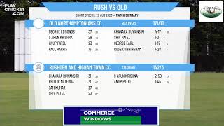 Northamptonshire Cricket League  Division One  Rushden amp Higham Town CC v Old Northamptonians CC [upl. by Nosylla672]