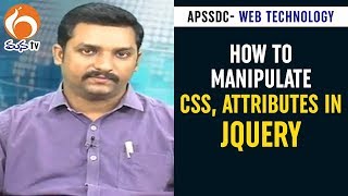 How to Manipulate CSS Attributes in jQuery  Web Technology  26  APSSDC  MANATV [upl. by Mela]