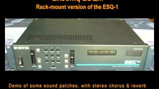 Ensoniq ESQm  ESQ1 sound patches demo [upl. by Derfniw]