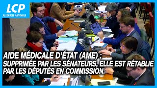 Aide médicale d’État  supprimée par les sénateurs elle est rétablie par les députés en commission [upl. by Karine]