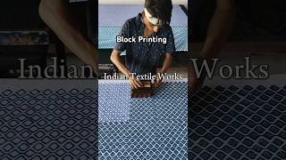 Hand Block Printing 🪻🌸 blockprint handblockprinting shortsvideo printing [upl. by Airemat]