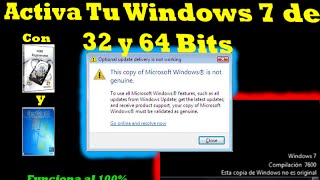 Activar Windows 7 de 32 y 64 bits [upl. by Ehcsrop]