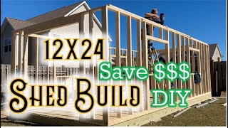 12x24 Shed Build Part 1 [upl. by Inat951]