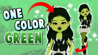 IT Girl ONE COLOR Challenge GREEN  Roblox [upl. by Atoiyanap]