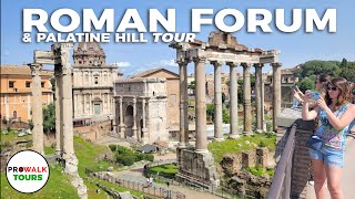 Roman Forum amp Palatine Hill Tour  Rome Italy  4K60fps with Captions  Prowalk Tours [upl. by Simonetta]