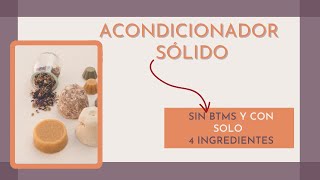 👩‍🦱 CÓMO hacer ACONDICIONADOR SÓLIDO natural 🌷 Receta de COSMÉTICA NATURAL 🌷 [upl. by Pinkham]