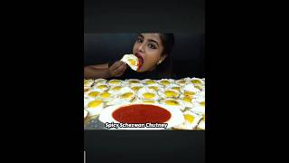 50 half fried egg challenge mukbang eatingshow eating food foodchallenge eatingsounds [upl. by Neelyk]