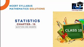 STATISTICS  Class 10  SSLC  NCERT  math solutions  chapter 13 [upl. by Anatniuq]