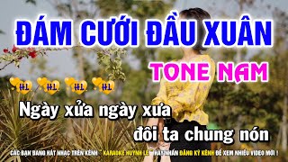 Karaoke Đám Cưới Đầu Xuân  Tone Nam F  Nhạc Sống Huỳnh Lê [upl. by Saxon713]