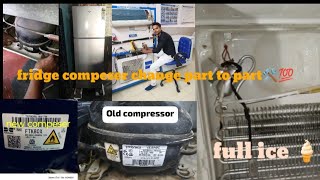 Fridge Compeser ChangeFridge compeser change kaise karta haiyoutube vairalvideo fridge [upl. by Beryl]