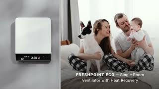 Freshpoint Eco  Smart HRV unit for singleroom ventilation [upl. by Sivatco411]