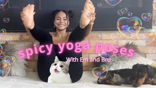 4K Provocative yoga poses that will get you in trouble 😱 for instructional purposes only [upl. by Annaihr]