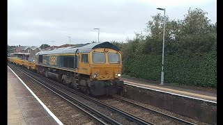 GBRf 66739 6G14 Eastleigh East Yard  Tinsley Green at Cosham 7th September 2024 [upl. by Esoj]