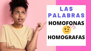 PALABRAS HOMOFONAS Y HOMOGRAFAS [upl. by Latrena]