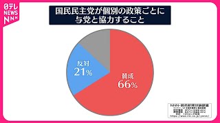 【NNN世論調査】国民民主が“与党に協力”…賛成66％ [upl. by Sassan]