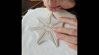 Making a seastar from porcelain paperclay [upl. by Anekahs]