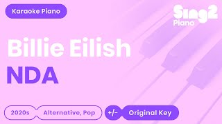 Billie Eilish  NDA Karaoke Piano [upl. by Lecrad]