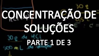 Expressando a concentração de soluções parte 1 [upl. by Borlow729]