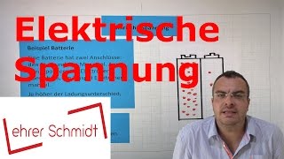 Elektrische Spannung  Elektrizität  Physik  Lehrerschmidt [upl. by Aillemac517]