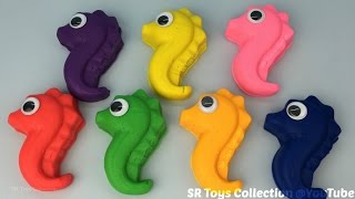 Play Doh Seahorses with Sea Animals Cookie Cutters Fun and Creative for Kids [upl. by Kin]