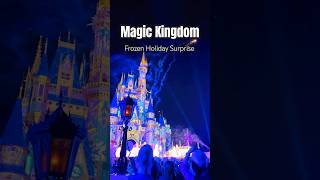 Magic Kingdom Frozen Holiday Surprise Castle Show [upl. by Alyahsat]