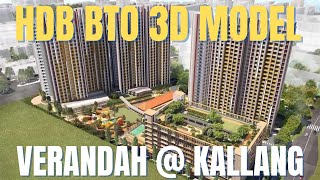 Explore the FUTURE of Singapore HDB BTO with Verandah  Kallang 3D Model [upl. by Nora]