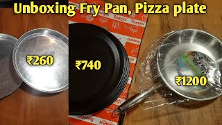 Unboxing Vlog  Sumeet Frying Pan Unboxing  Melamine Plates  Pizza Plates  Ayya Veetu samayal [upl. by Capwell]