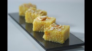 Badami Rava Burfi  Cooksmart  Sanjeev Kapoor Khazana [upl. by Neneek]