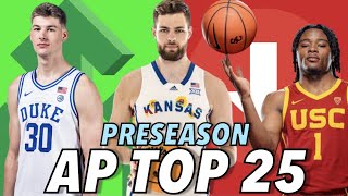 Revealing the AP Top 25 Preseason College Basketball Rankings l Kansas Kentucky Duke and more [upl. by Elinore408]