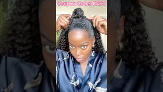 😛Tutorial How To Do Half Up Half Down Hairstyle With Headband Wig Ft Elfin Hair hairtutorial [upl. by Ajad449]