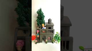 Beautiful clay house 🏠😱 diy craft doll viral clay shorts [upl. by Aklim]