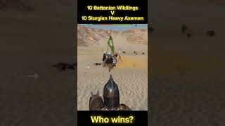 10 Battanian Wildlings v 10 Sturgian Heavy Axemen who wins  Mount amp Blade Bannerlord bannerlord [upl. by Anirdnajela]