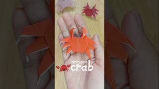 Origami paper crab 🦀 How to fold easyorigami papercrafts anime shorts [upl. by Acissaj]