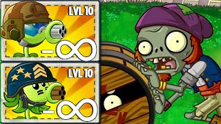 PvZ 2 Challenge  All Plants x5 POWER UP Infinite Vs 100 Barrel Roller Zombies Level 5 [upl. by Lilaj]