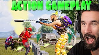 HARD Squad Gameplay With Amazing Action Moments 😮 PUBG MOBILE [upl. by Kermit]