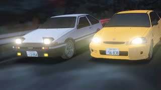 INITIAL D AE86 VS EK9 with FLY TO ME TO THE MOON amp BACK [upl. by Ihcalam]