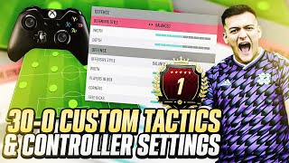 MY 1ST IN THE WORLD CUSTOM TACTICS amp CONTROLLER SETTINGS BEST 300 FIFA 20 TACTICS ULTIMATE TEAM [upl. by Kcirej674]