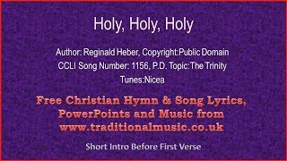 Holy Holy HolyHeber violin  Hymn Lyrics amp Music [upl. by Airotna]