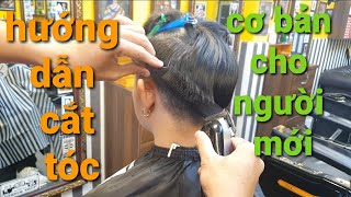 hướng dẫn cắt tóc cơ bản dễ nhất cho những bạn mới học nghề cắt tóc nam barber [upl. by Robena]