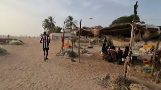 Senegal Am Strand und Fischerei Hafen von Saly Portudal [upl. by Spurgeon]