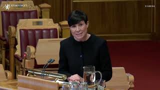 06112024 Spørretime2 Ine Eriksen Søreide utfordrer Jonas Gahr Støre [upl. by Annekcm535]