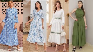 Long casual Dresses For SummerTrajes Y Vestidos de Verano ideas de ropa 2023Floral Summer Dresses [upl. by Jefferey]