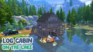 Log Cabin on the Lake  Granite Falls  No CC  The Sims 4 🛶 [upl. by Paehpos]