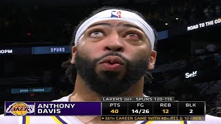 Post Game quot‘LeBron is the GOAT’  Anthony Davis reacts after his 4th consecutive tripledoublequot [upl. by Natalee]